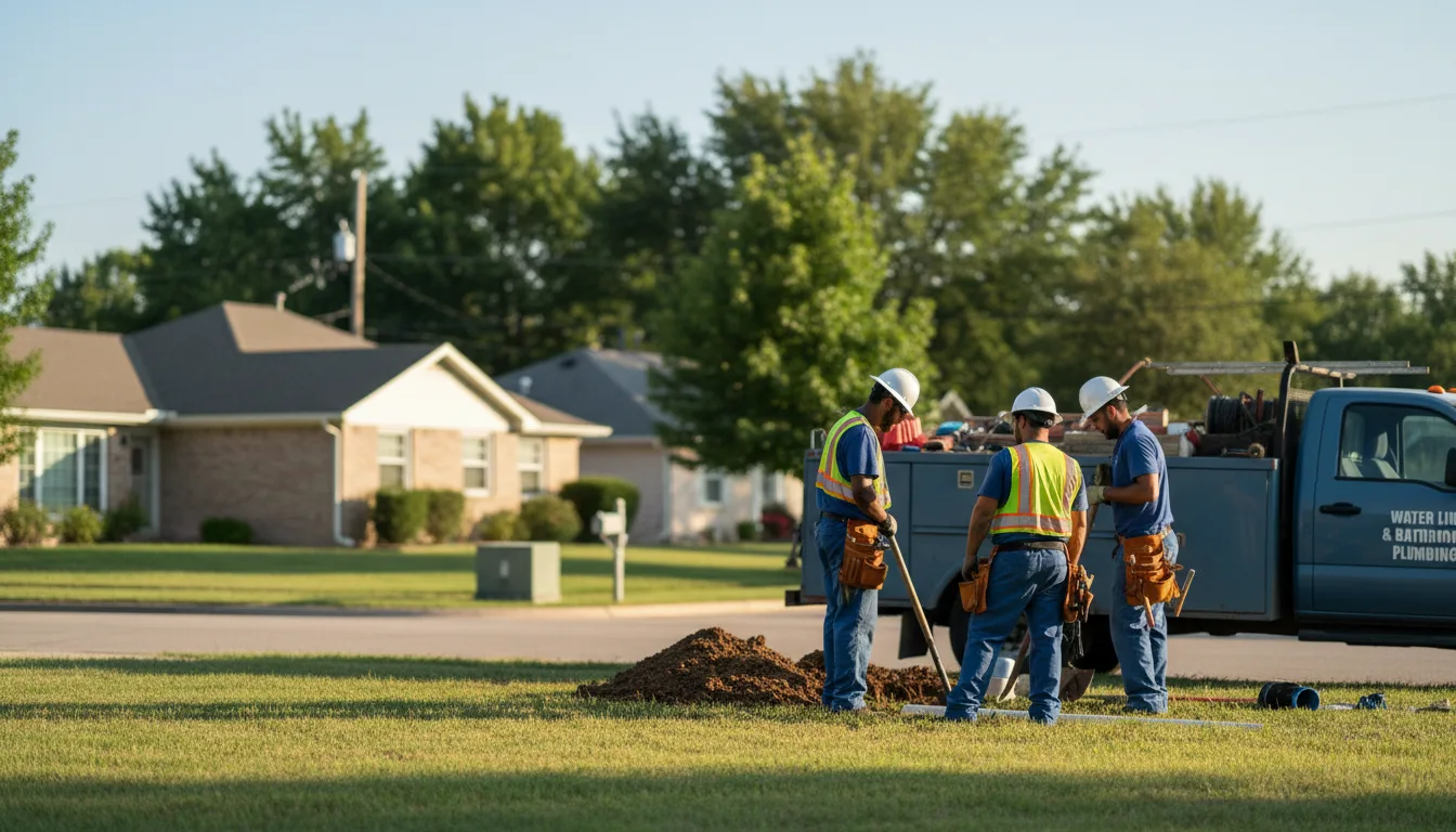 Residential water line and bathroom plumbing service in Gilbert, LA